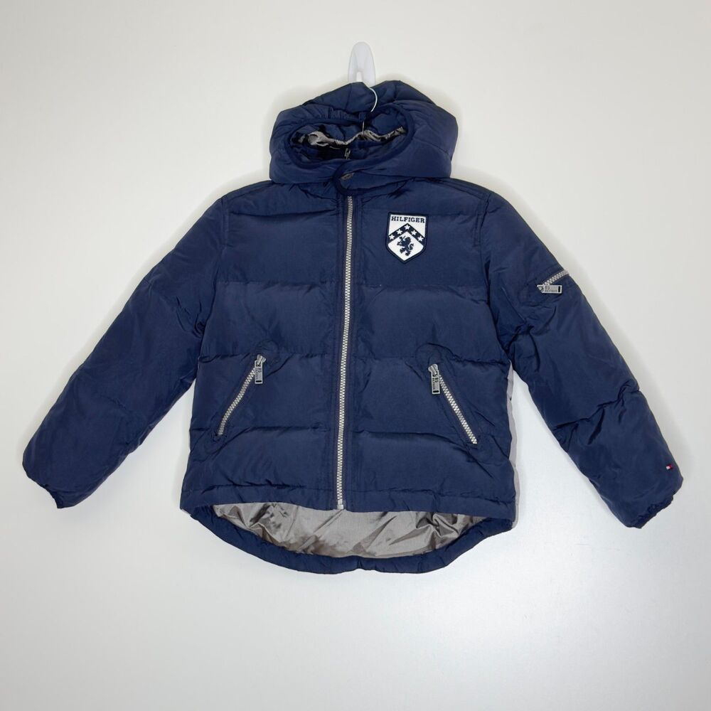 Tommy Hilfiger Down Puffer Jacket Navy Blue Boy's Size 4-5